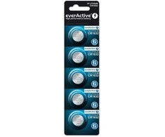 Mini everActive CR1632 ličio baterijos lizdinė plokštelė, 5 vnt.