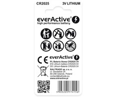 Mini ličio baterija everActive CR2025 – lizdinė plokštelė 2 vnt.
