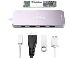 Minix NEO-S2GR USB-C mini jungties adapteris su 240 GB kietuoju disku (SSD), HDMI, USB Type-C, 2 x USB3.0