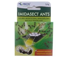 Mkds Gelinis insekticidas masalo padėkliuke IMIDASECT ANTS, skruzdėlėms naikinti, 1,4 g