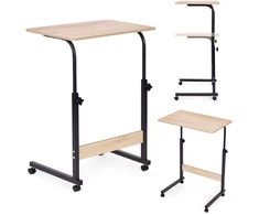 Mobile laptop table – side desk for armchair in light oak color, ModernHomedąb ModernHome