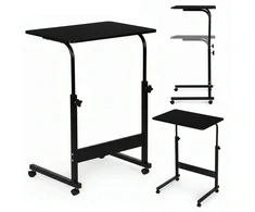 Mobile laptop table – side desk for armchair, juodas, ModernHome