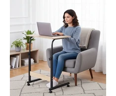Mobile laptop table – side desk for armchair in light oak color, ModernHomedąb ModernHome