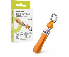 Mobile Origin 240W 40Gbps 8K USB-C Keychain Cable CB17 Oranžinis