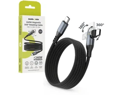 Mobile Origin 240W Magnetic 540° Rotating USB-C to USB-C Cable 1 m CB14