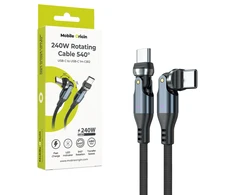 Mobile Origin 240W Rotating Cable 540° USB-C to USB-C 1m CB12