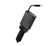 Mobile Origin 3in1 50W automobilinis įkroviklis CA27 – USB-C + USB-A, USB-C laidas
