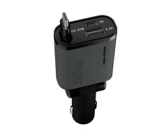 Mobile Origin 3in1 50W automobilinis įkroviklis CA27 – USB-C + USB-A, USB-C Cable