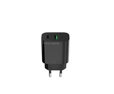 Mobile Origin PD20W laidinis įkroviklis MO12, juodos spalvos 1 USB-A + 1 USB-C