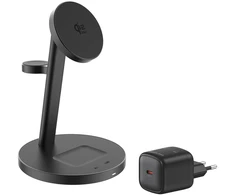 Mobile Origin Qi2 25W PowerStand Pro 3in1 su 40-60W AVS GaN įkrovikliu PW40 juodas