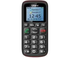 Mobilusis telefonas GSM MAXCOM MM 428 L juodos spalvos-raudonos spalvos