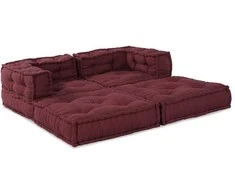 Modulinė sofa 2 pcs Raudonmedis 140 x 70 x 56 cm audinys
