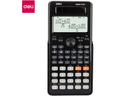 Mokyklinis skaičiuotuvas DELI ED82ES 252 funkcijų, juodas