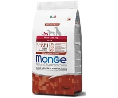 Monge Dry Dog Spec. Line - mažų veislių suaugusiems šunims su ėriena, ryžiais ir bulvėmis 0,8kg