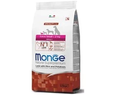 Monge Dry Dog Spec. Line - ypač mažų veislių suaugusiems šunims su ėriena, ryžiais ir bulvėmis 0,8kg