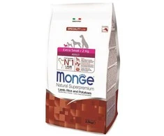 Monge extra small adult sausas pašaras (su ėriena ir ryžiais) 2,5kg