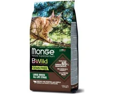 Monge BWild Large Breed maistas katėms su buivoliena, 1.5kg