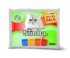 Monge Simba konservuotas pašaras katėms skirtingi skoniai 4x100g mix