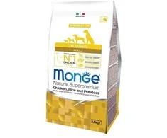 Monge spec. line monoprotein adult sausas pašaras visų veislių suaugusiems šunims su vištiena, ryžiais, bulvėmis 2,5kg