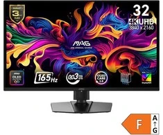 Monitorius MSI MAG 322UP QD-OLED E16 31,5 / 4K UHD / 165Hz / 0,03ms (GTG) juodos spalvos – adjustable stand – PD 15W