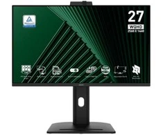 Monitorius MSI PRO MP275QPDG / 27″ / WQHD / IPS / 100Hz / 1ms/ KVM /Web Cam / Daisy Chain / juodas – adjustable stand – PD 98W