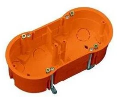 Montavimo dėžutė dviguba Pawbol A.0010P, 2 x 68 x 46 mm
