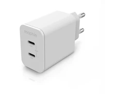 Zagg International Mophie Gan Charger - 45W sieninis įkroviklis (2x USB-C) (baltas) | Tiekimas