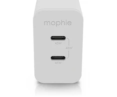 Zagg International Mophie Gan Charger - 45W sieninis įkroviklis (2x USB-C) (baltas) | Tiekimas