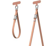 Moshi 2-in-1 Wrist &amp; Body Strap su adapteriu - Eco Leather Phone Lanyard Misty Coral