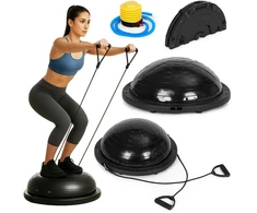 Movepro Pusiausvyros platforma su elastinėmis gumomis, pusrutulio formos balansavimo treniruoklis + pompa ModernHome