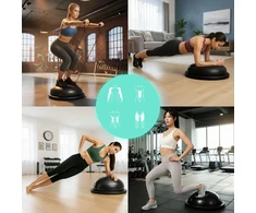 Movepro Pusiausvyros platforma su elastinėmis gumomis, pusrutulio formos balansavimo treniruoklis + pompa ModernHome