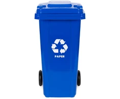 Multistore 240L large wheelie bin with rubber wheels – mėlynas for paper waste
