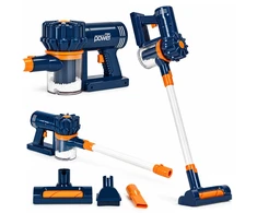 Multistore 3-in-1 vertikalus dulkių siurblys vaikams su garso efektais, siurbimo funkcija ir kamuoliukais