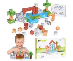 Multistore Magnetinių konstruktorių rinkinys vaikams, 119 dalių kaladėlės