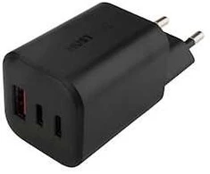 Musthavz 3 Port PD Nano įkroviklis 2xUSB-C/USB-A 65W, juodos spalvos