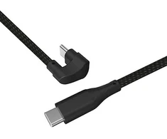 Musthavz FlatAngle 180° USB-C kabelis 1.2 meter, juodos spalvos
