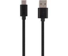 Musthavz GoEasy USB-A to USB-C Nylon Cable 1m, juodas