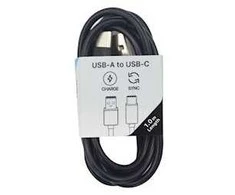 Musthavz į Go USB-A į USB-C kabelis 1.0m, juodos spalvos