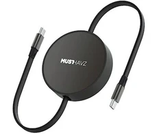Musthavz Spinkabelis USB-C 1.2 meter, juodos spalvos
