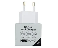 Musthavz to Go USB-A Charger 15W, baltas
