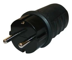 N_L Kištukas N&amp;L, 3P, 16A, 250V, IP44, juodos spalvos