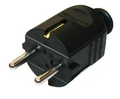 N_L Kištukas N&amp;L, 3P, 16A, 250V, juodos spalvos