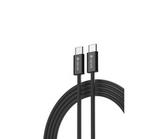 DEVIA EC325 USB-C to USB-C 60W 3A Data Kabelisis 1M Juodos spalvos