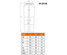 NEO tools 81-231-XL apsauginės kelnės