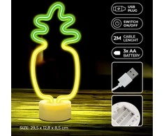 Neon LED ant stovelio Ananasas oranžinė ir žalia USB-C FSC-12 Forever Light