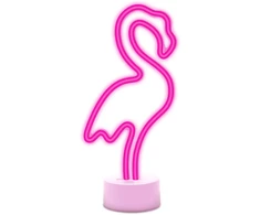 Neoninis LED šviestuvas su stovu FLAMINGO rožinis USB-C FSC-11 Forever Light