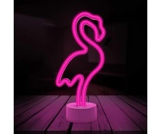Neoninis LED šviestuvas su stovu FLAMINGO rožinis USB-C FSC-11 Forever Light