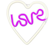 Neoninis LED šviestuvas LOVE HEART violetinis baltas NNE02 Neolia