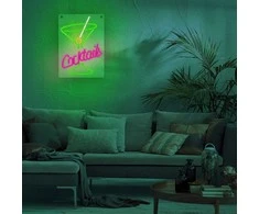 TelForceone Neoniniai PLEXI LED KOKTEILIAI rožinė žalia FPNE02X Forever Light