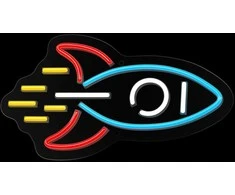 Neon PLEXI LED Raketa įvairiaspalvis NNE18 Neolia